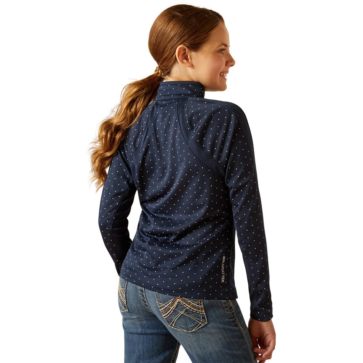 Ariat Yth Sunstopper 3.0 Navy Dot - Aitken's Saddlery
