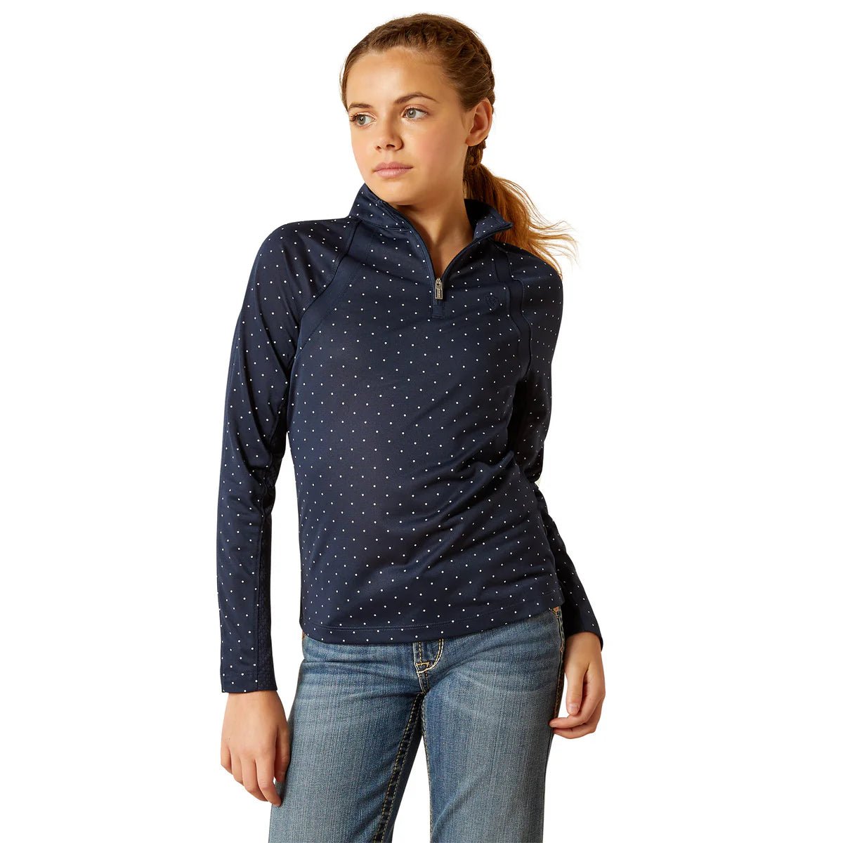 Ariat Yth Sunstopper 3.0 Navy Dot - Aitken's Saddlery