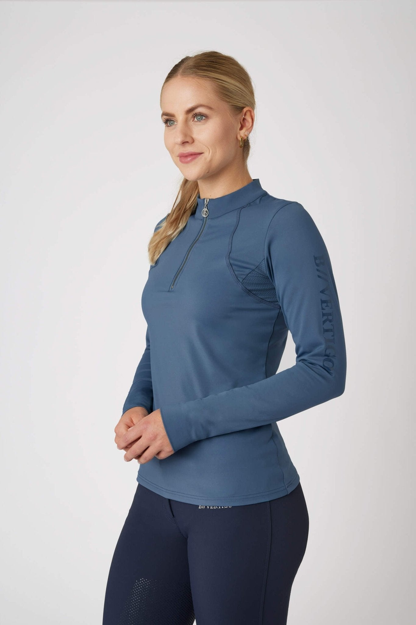 B Vertigo Inez Functional Ladies Shirt Reflecting Pond - Aitken's Saddlery