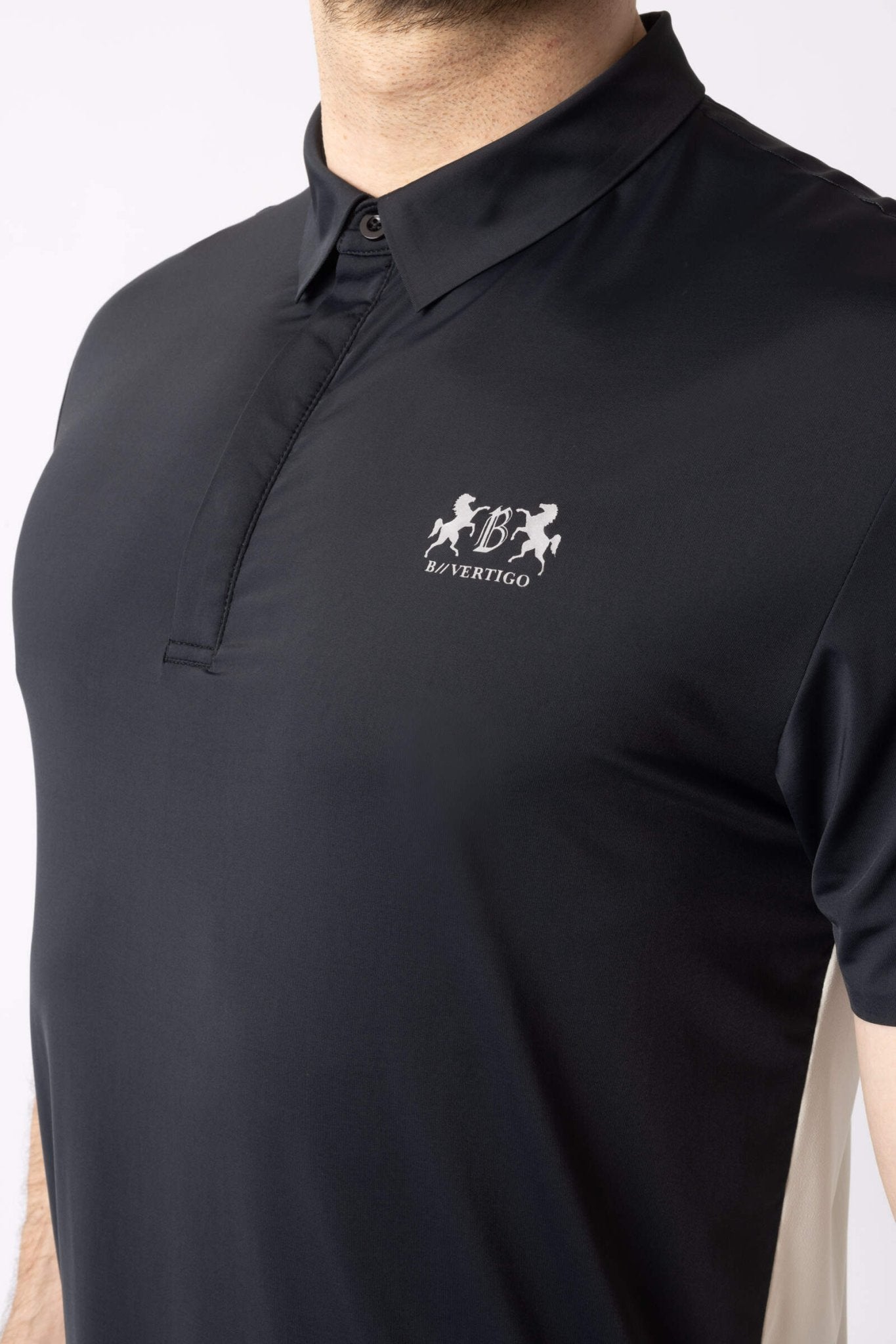 B Vertigo Mens Aidan Seamless Polo Shirt Dark Grey - Aitken's Saddlery