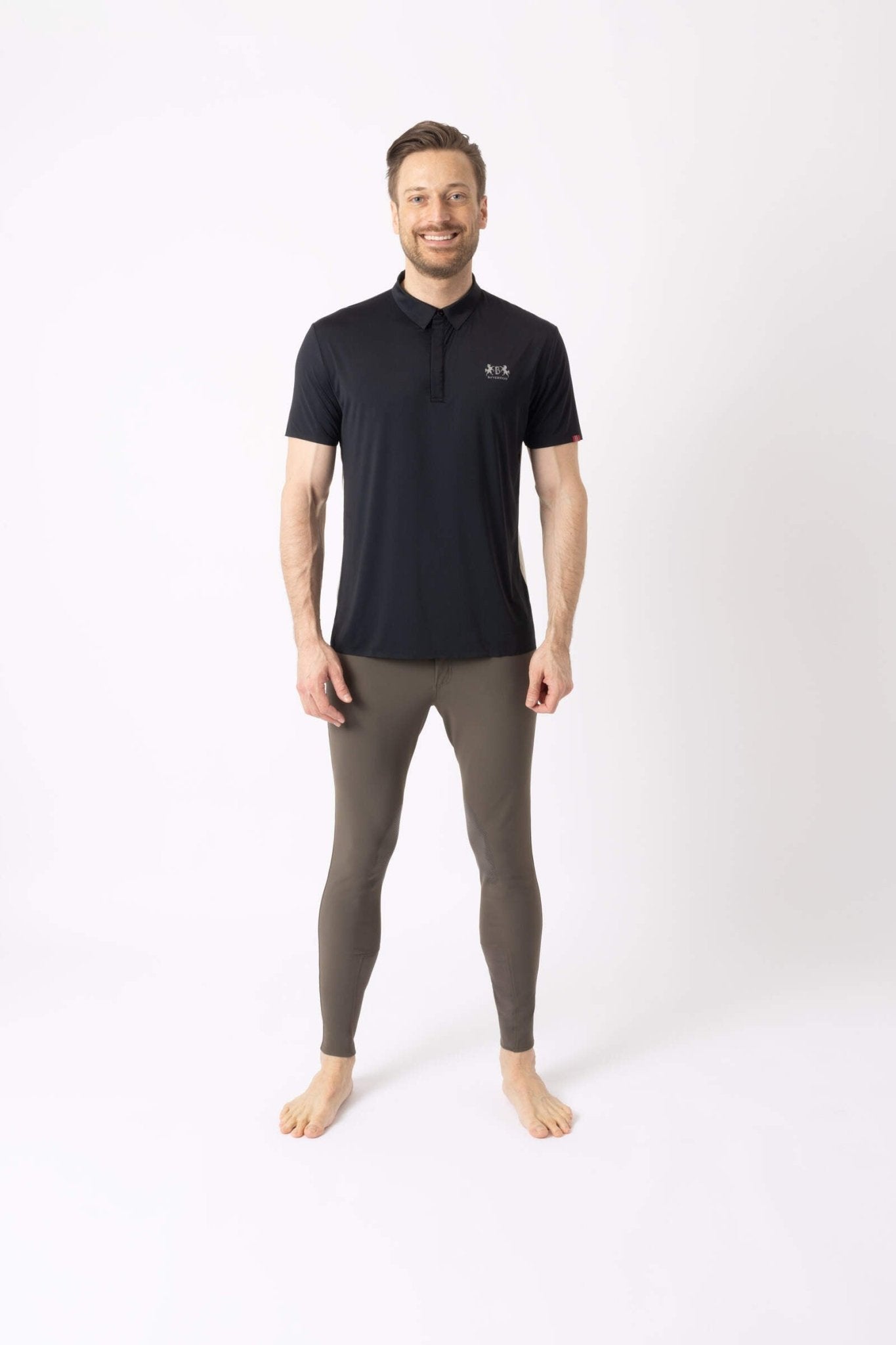 B Vertigo Mens Aidan Seamless Polo Shirt Dark Grey - Aitken's Saddlery
