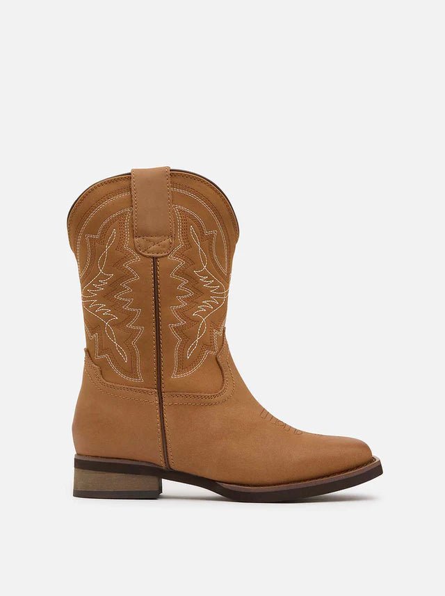 Baxter Youth Western Boots Tan - Aitken's Saddlery