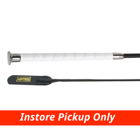 Aintree Dressage Whip with flapper Black & White
