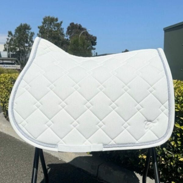 Cavalier Corduroy All Purpose Saddle Pad White - Aitken's Saddlery