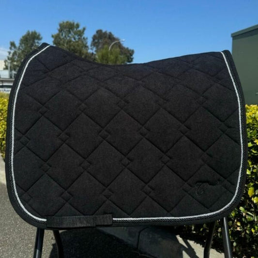 Cavalier Corduroy Dressage Pad Black - Aitken's Saddlery