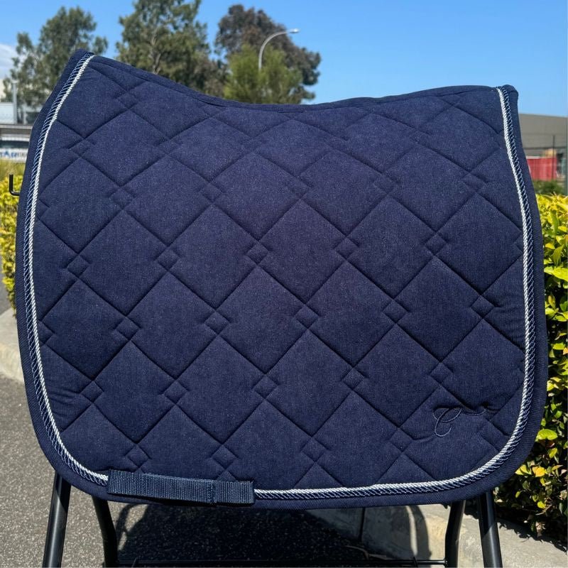 Cavalier Corduroy Dressage Pad Navy - Aitken's Saddlery
