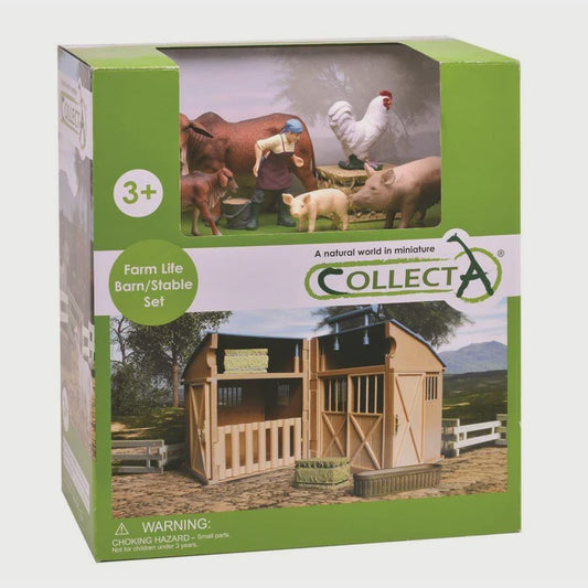 Collecta Farm Life Barn Stable Set