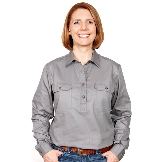 JCA Jahna Ladies Workshirt Steel Grey