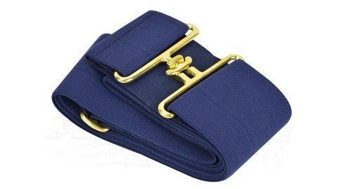 Elastic Rug Surcingle with Brass Fittings Navy Blue - Aitken's Saddlery
