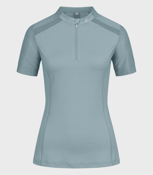 ELT Nancy Technical Riding T-Shirt Alpine Blue - Aitken's Saddlery