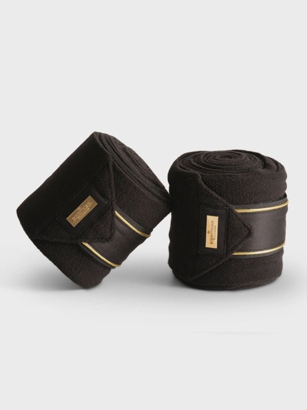 Equestrian Stockholm Polo Bandages Black Gold - Aitken's Saddlery