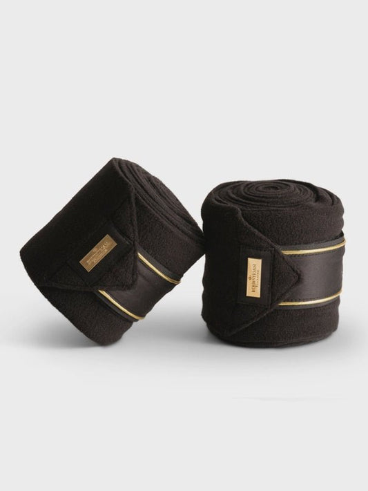 Equestrian Stockholm Polo Bandages Black Gold - Aitken's Saddlery
