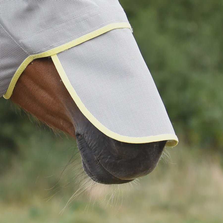 Equilibrium Field Relief Detachable Nose Piece Grey with Yellow - Aitken's Saddlery