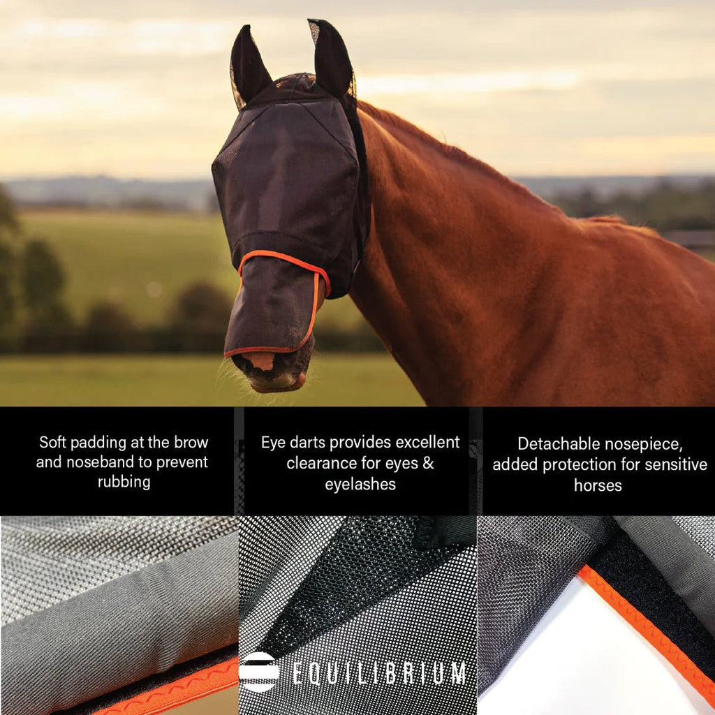 Equilibrium Fly Mask Max Black - Aitken's Saddlery