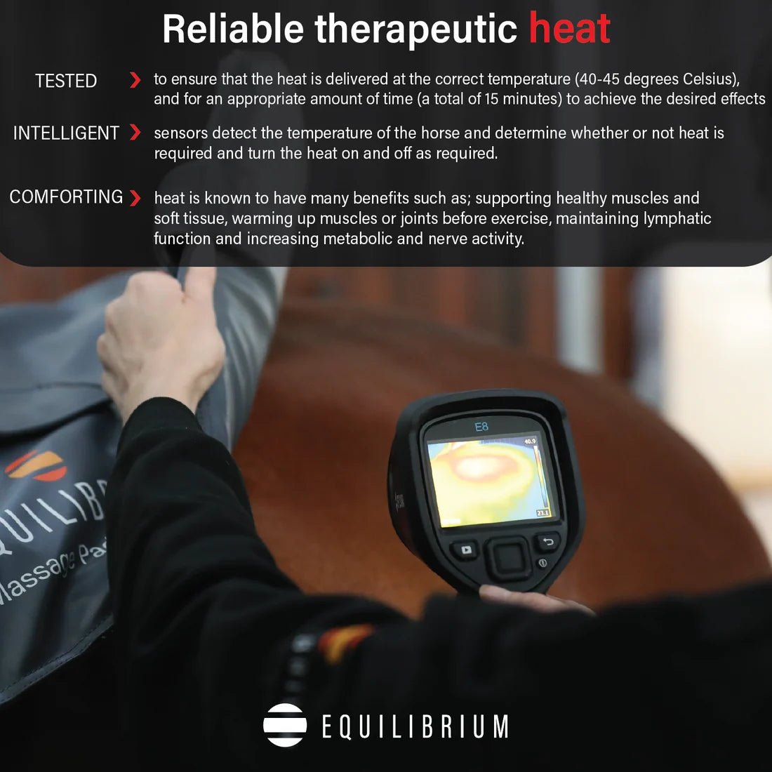Equilibrium Massage Pad Heat Sense PU & Nylon Back Pad - Aitken's Saddlery
