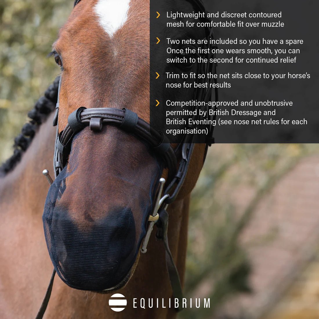 Equilibrium Net Relief Muzzle Net Black - Aitken's Saddlery