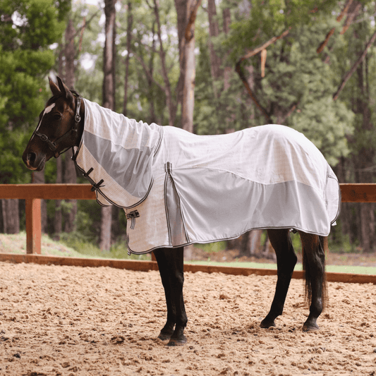 Eureka Hybrid Mesh Combo White - Aitken's Saddlery