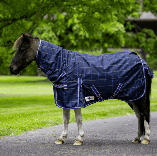 Eureka Miniature Synthetic Summer Combo Navy Plaid - Aitken's Saddlery