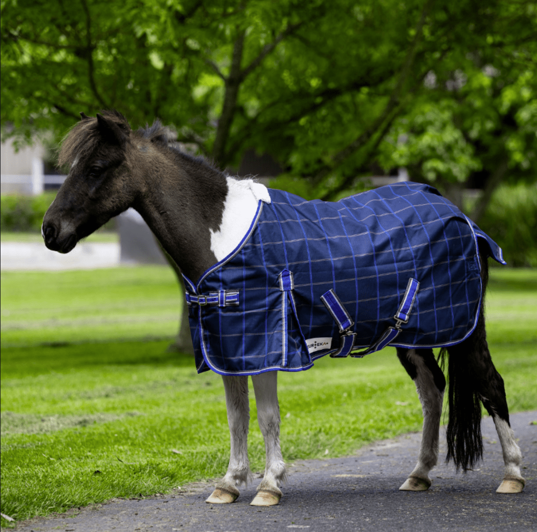 Eureka Miniature Synthetic Summer Rug Navy Plaid - Aitken's Saddlery