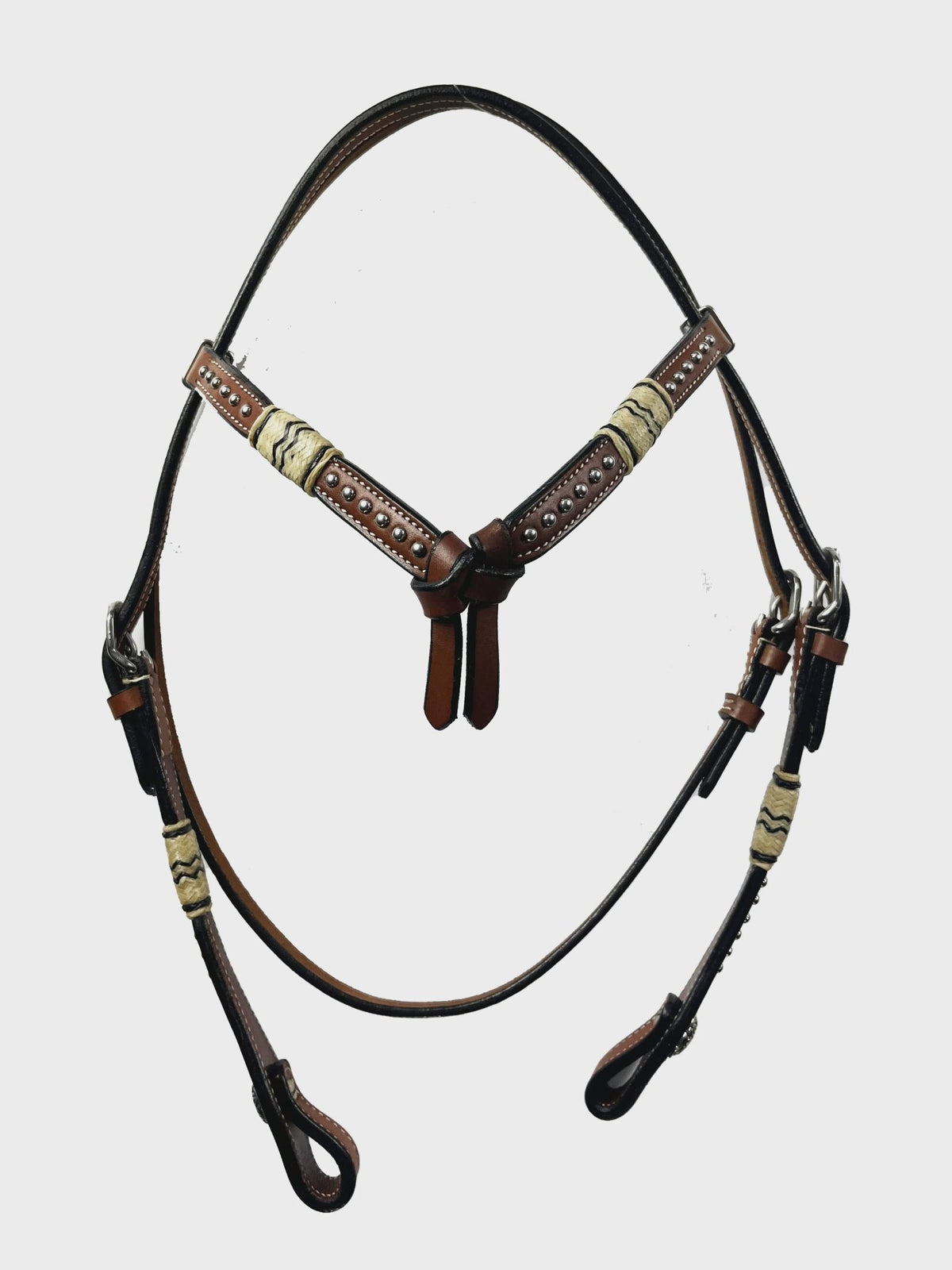 Ezy Ride Bridle Futurity with Dots and Rawhide - Aitken's Saddlery