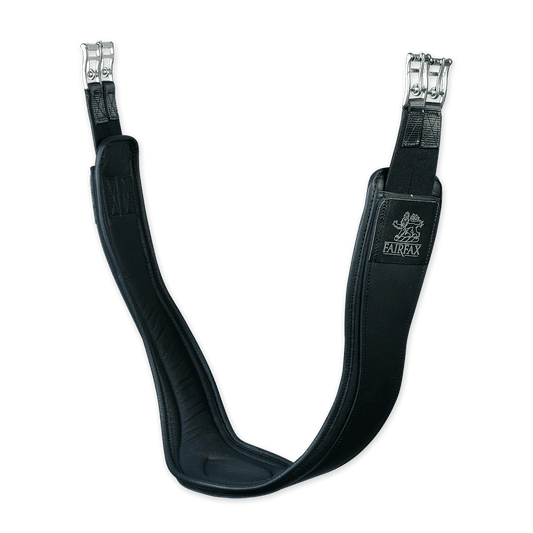 Fairfax RaceX Girth Elastic Black - Aitken's Saddlery