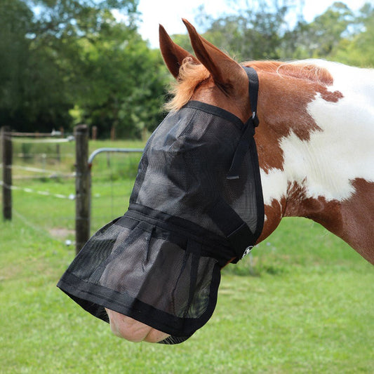 Fly Mask with Skirt Black - Aitken's Saddlery
