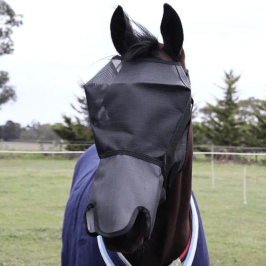 Flyveil by Design 100% UV Blockout Shaped Nose Australian Made - Aitken's Saddlery