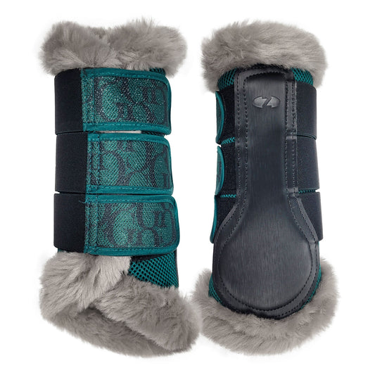 Glamour Brushing Boots Deep Green - Aitken's Saddlery