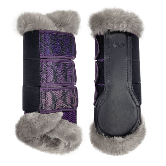 Glamour Brushing Boots Purple - Aitken's Saddlery