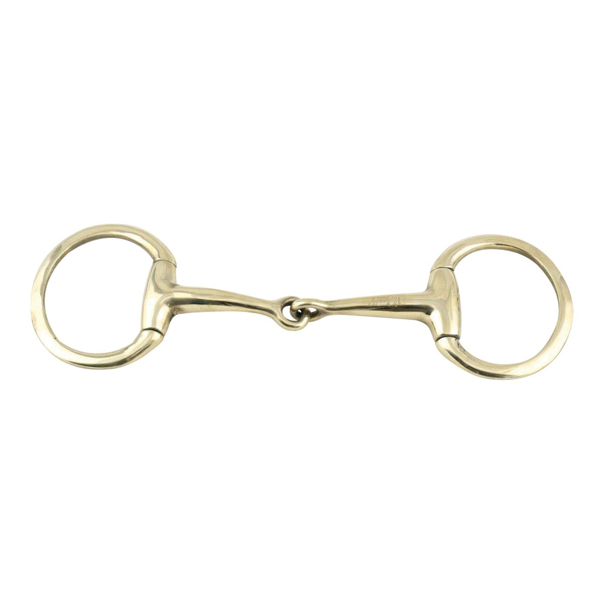 Gold Flat Eggbutt Ring Snaffle Bit - Aitken's Saddlery