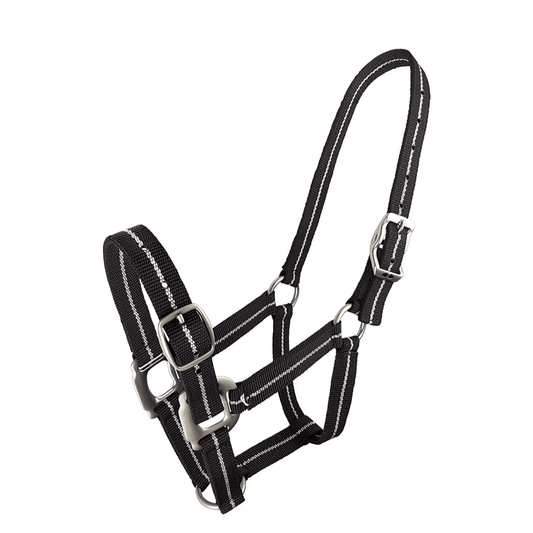 Halter Metallic Braid Black - Aitken's Saddlery