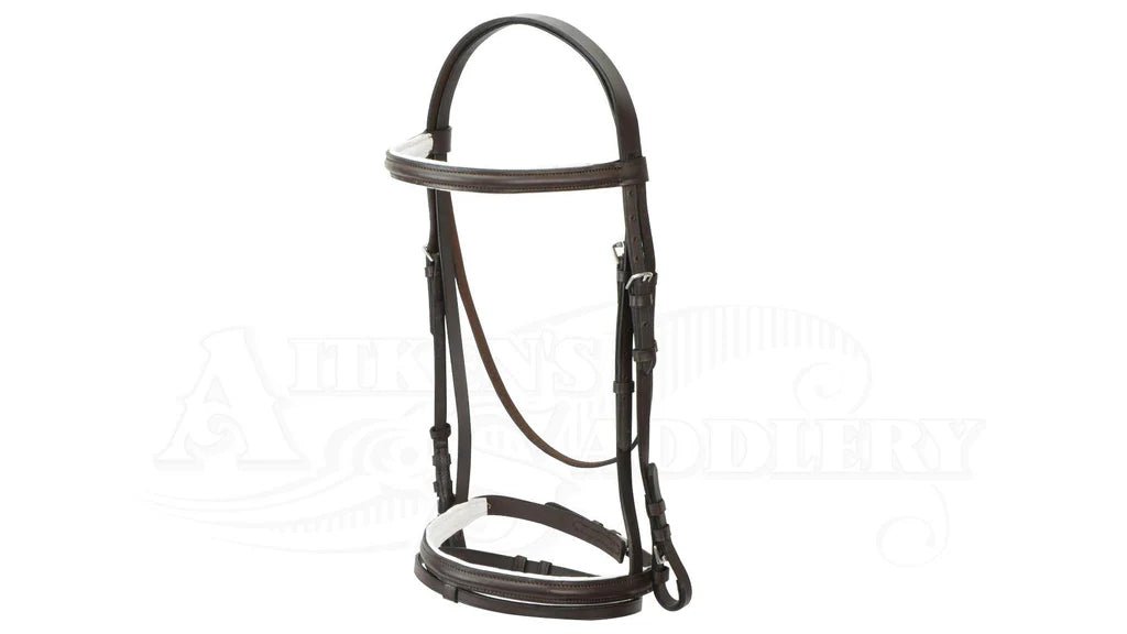 Hannovrian Bridle Black with White - Aitken's Saddlery