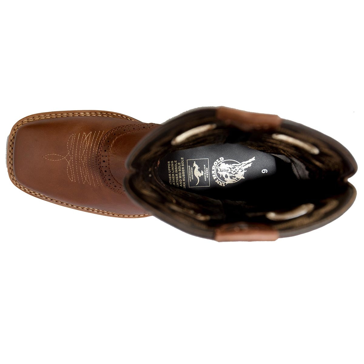 Harold Peel Mens Square Toe Brumby Boots
