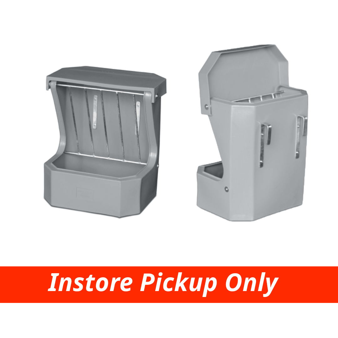 Hay Rack & Feeder with Lid Grey - Aitken's Saddlery