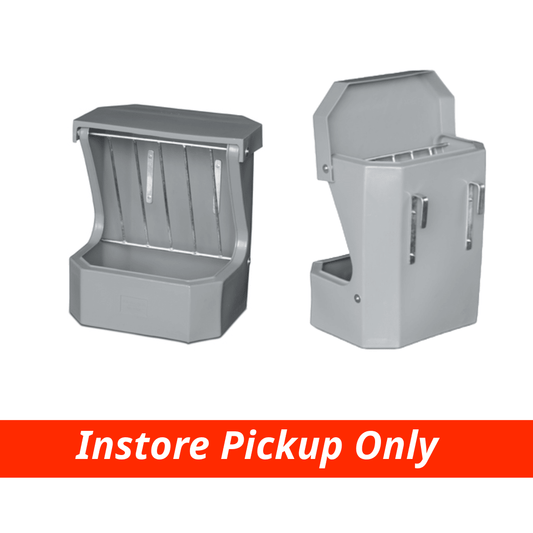 Hay Rack & Feeder with Lid Grey - Aitken's Saddlery