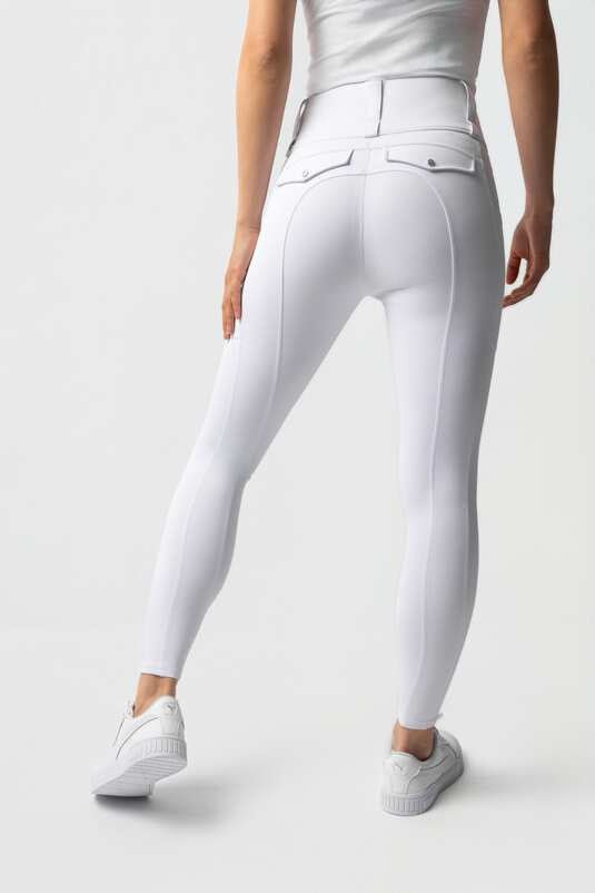 Horze Anya Full Grip Riding Tights White - Aitken's Saddlery