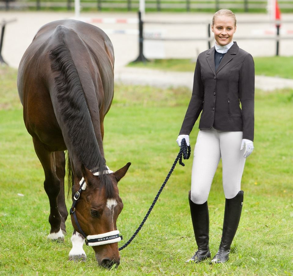 Horze Blaire Ladies Shirt Navy - Aitken's Saddlery