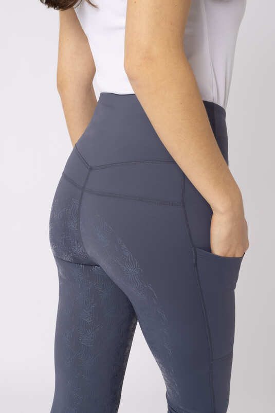 Horze Daria Ladies FG Tights Fusion Blue - Aitken's Saddlery