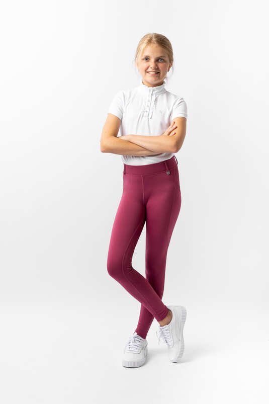 Horze Dea Jr Riding Tights Dry Rose - Aitken's Saddlery
