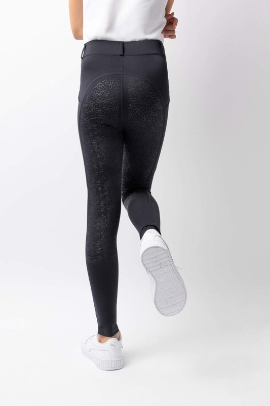 Horze Dea Jr Riding Tights Navy Blue - Aitken's Saddlery