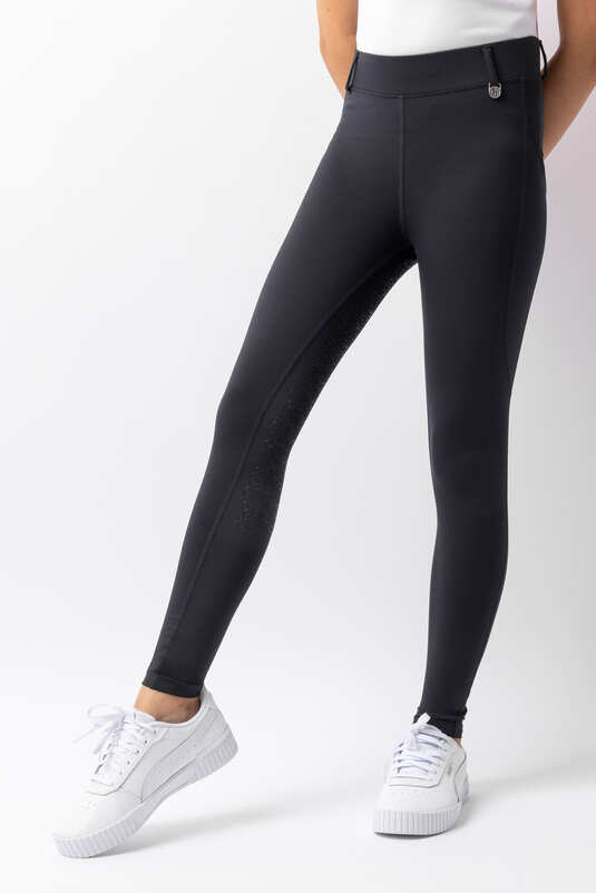 Horze Dea Jr Riding Tights Navy Blue - Aitken's Saddlery