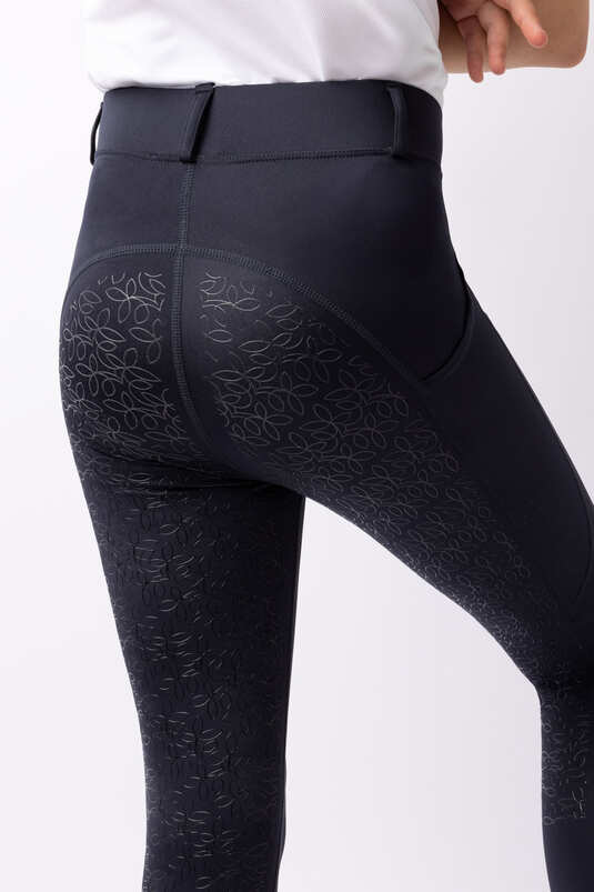 Horze Dea Jr Riding Tights Navy Blue - Aitken's Saddlery
