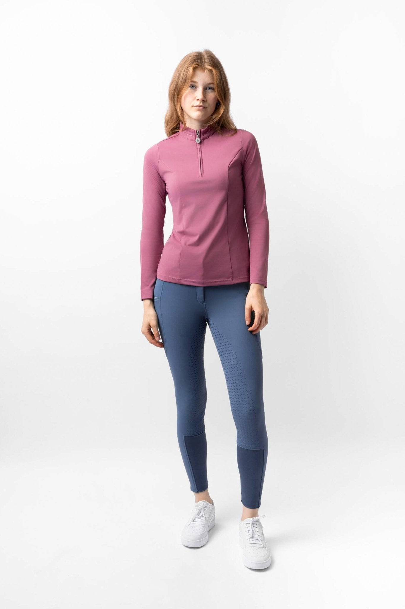 Horze Eloise Training Shirt Heather Rose - Aitken's Saddlery