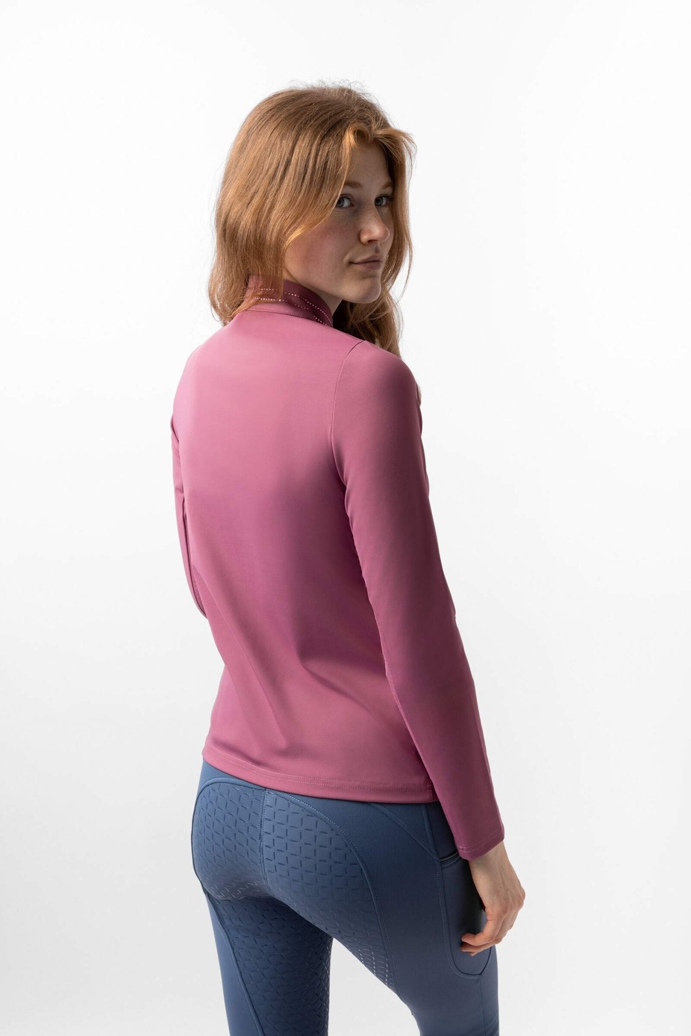 Horze Eloise Training Shirt Heather Rose - Aitken's Saddlery