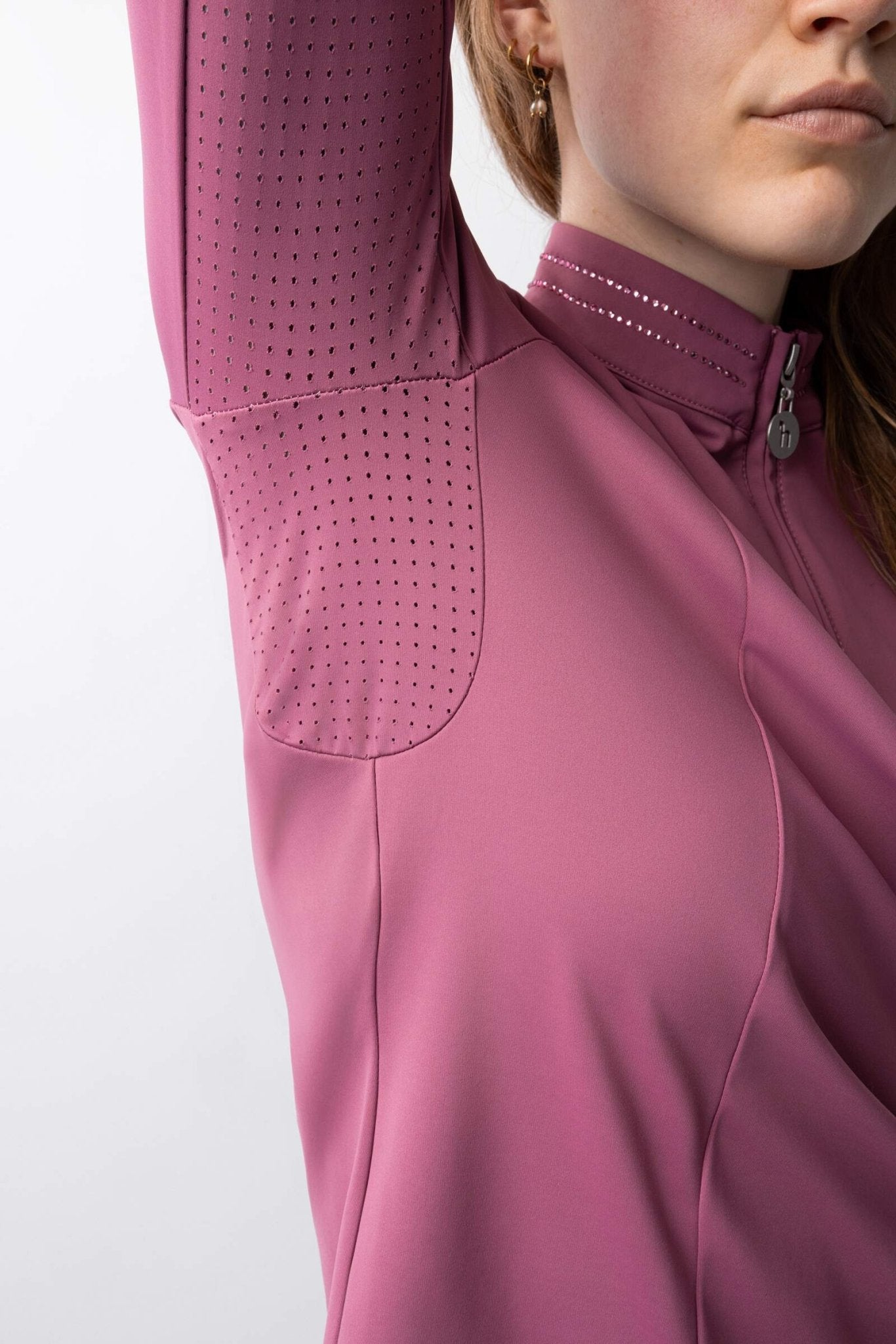 Horze Eloise Training Shirt Heather Rose - Aitken's Saddlery