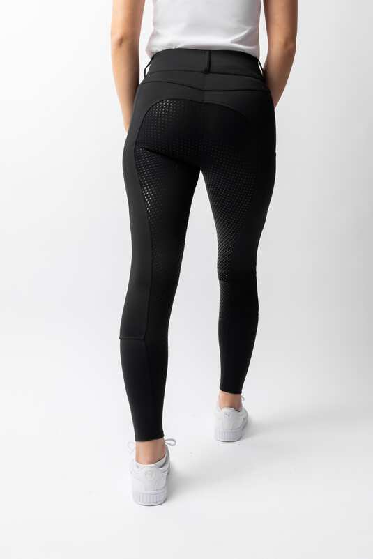 Horze Evelyn Full Grip Ladies Breeches Black - Aitken's Saddlery