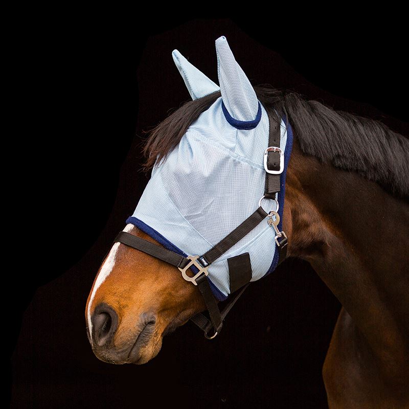 Horze Fly Hood Light Blue - Aitken's Saddlery