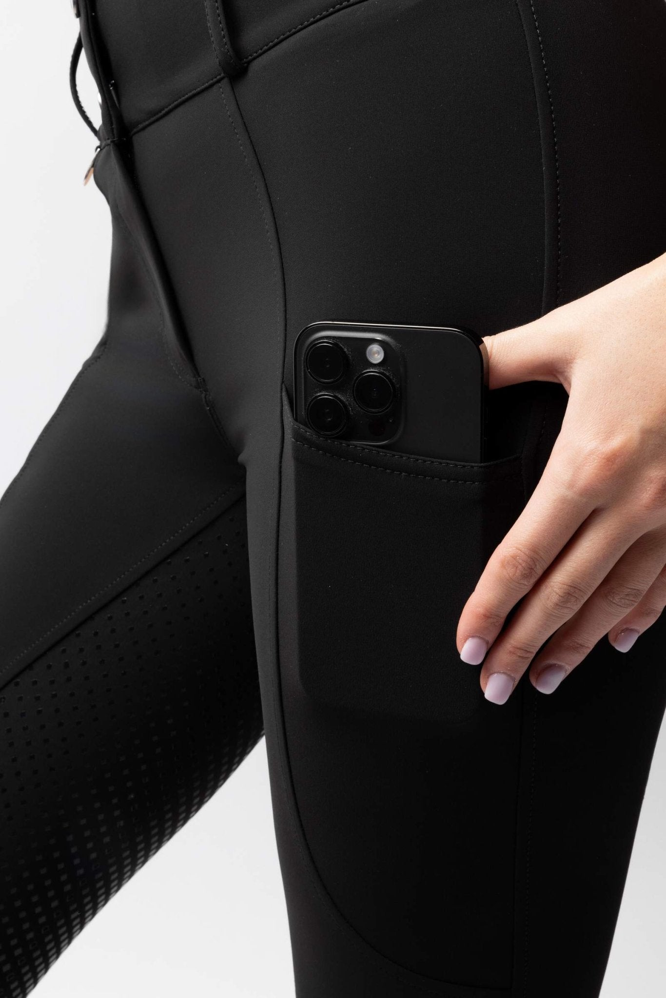 Horze Grand Prix Pro Ladies Breeches Black - Aitken's Saddlery