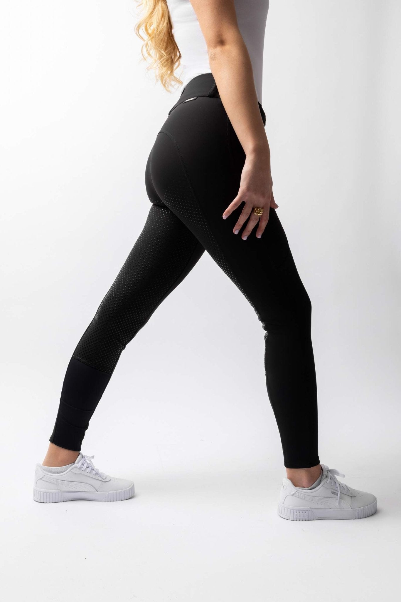 Horze Grand Prix Pro Ladies Breeches Black - Aitken's Saddlery