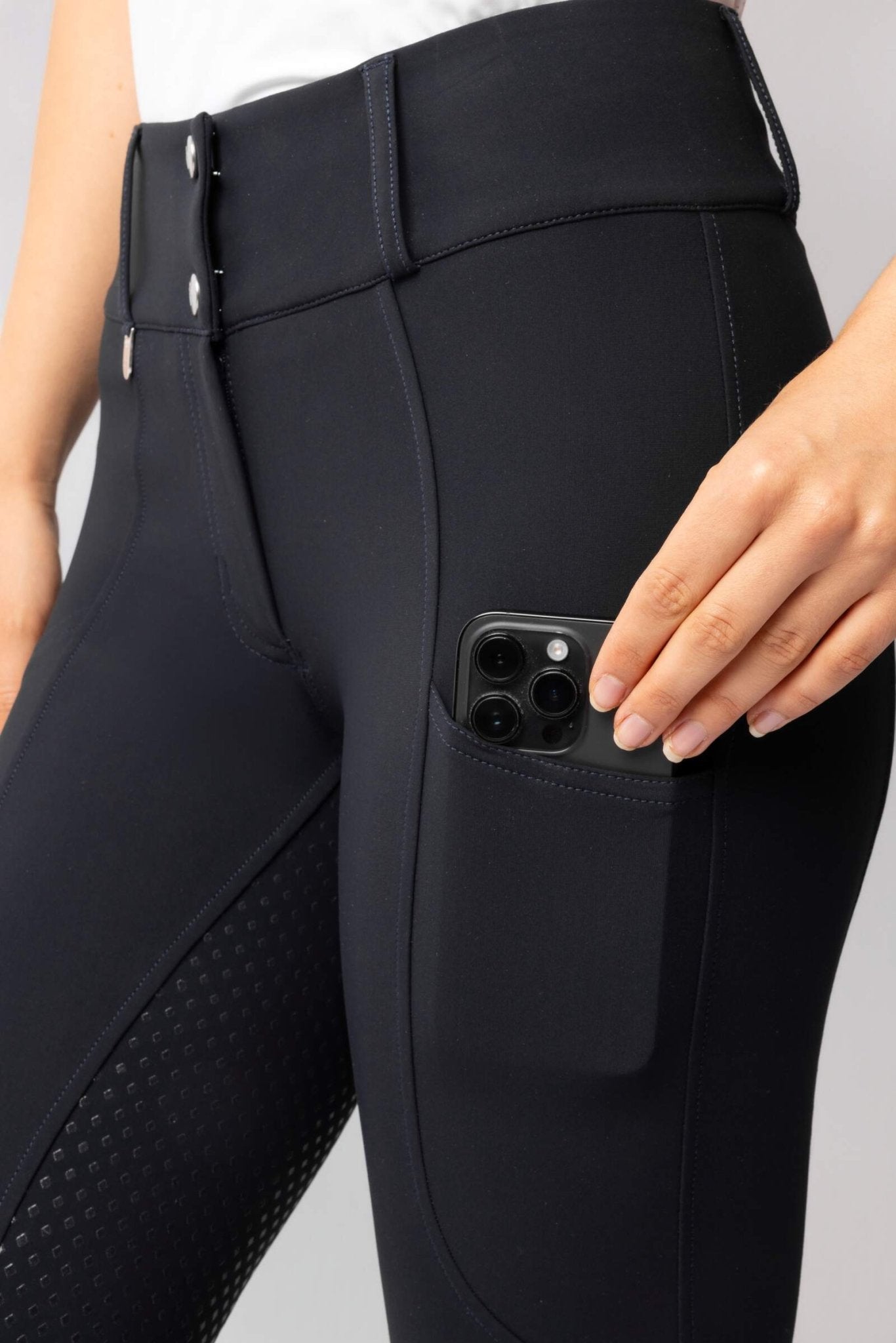 Horze Grand Prix Pro Ladies Breeches Navy - Aitken's Saddlery